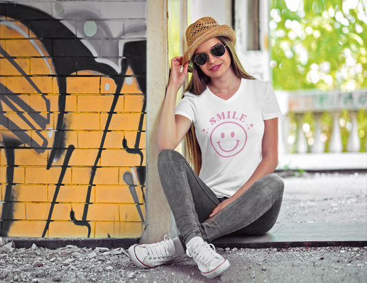 Smile Women’s V-Neck T-Shirt